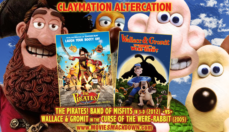 Pirates! Band of Misfits (2012) vs Wallace & Gromit in The Curse of the Were-Rabbit (2005)